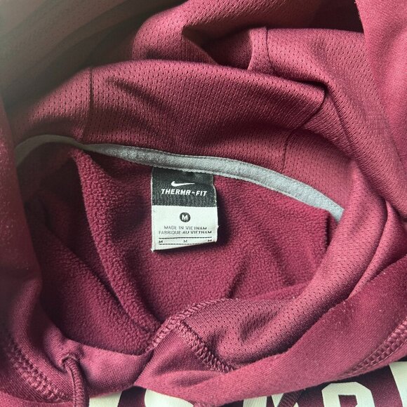 Texas A&M Maroon Nike Therma-Fit Aggies Hoodie - Size M - Picture 4 of 6